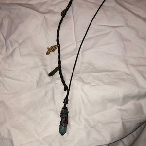 Handmade necklace with stone and charms, mermaid theme